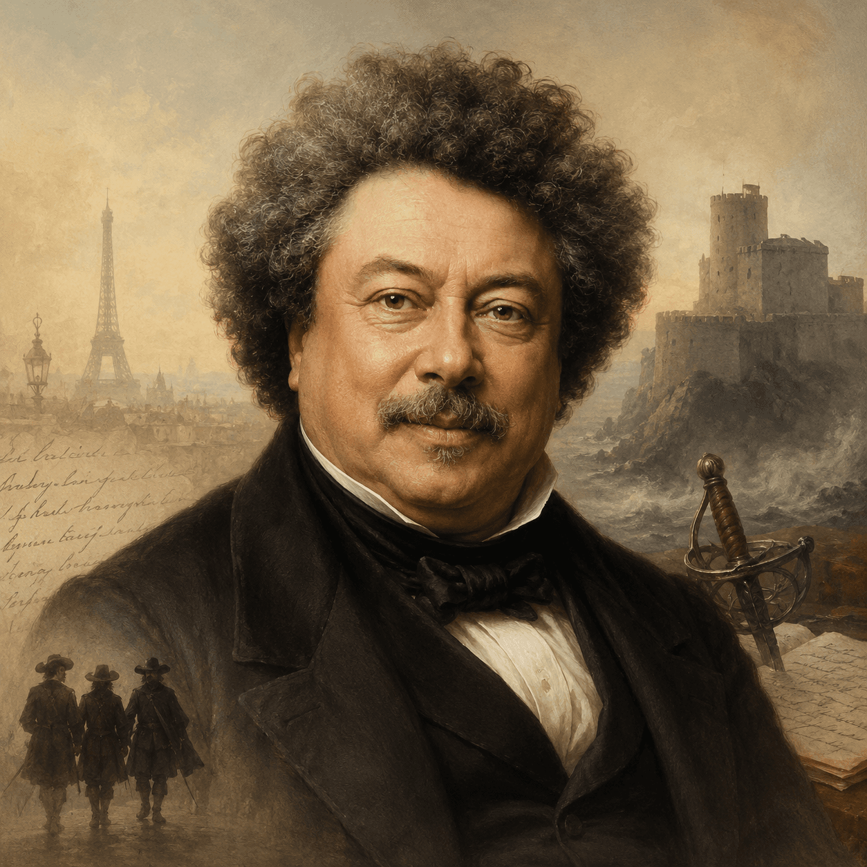 Portrét autora Alexandre Dumas
