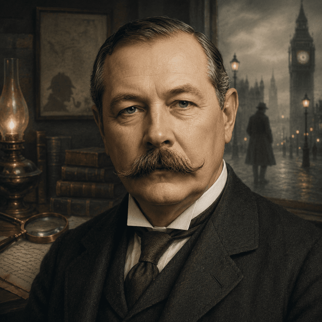 Portrét autora Arthur Conan Doyle