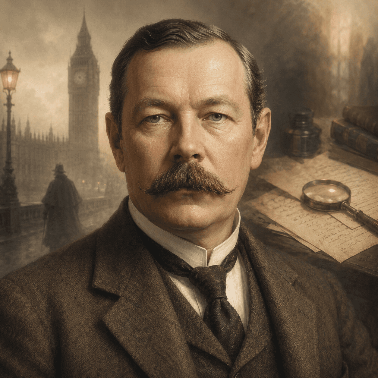 Portrét autora Arthur Conan Doyle