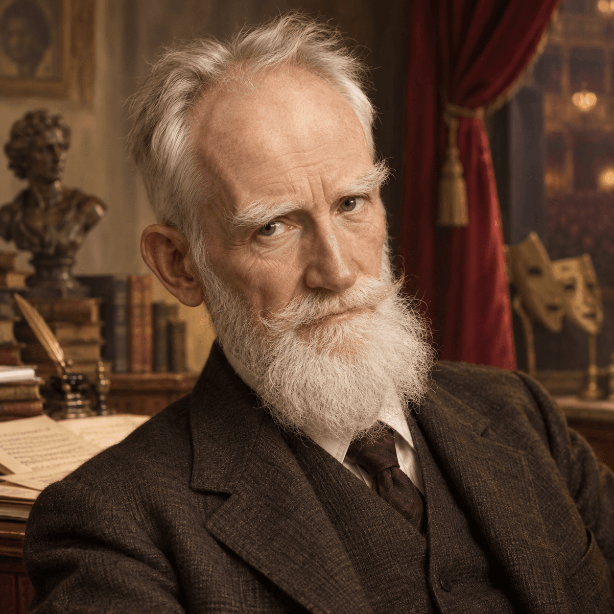 Portrét autora Bernard Shaw