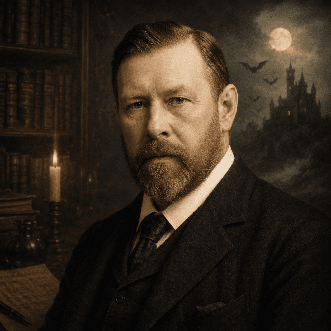 Portrét autora Bram Stoker