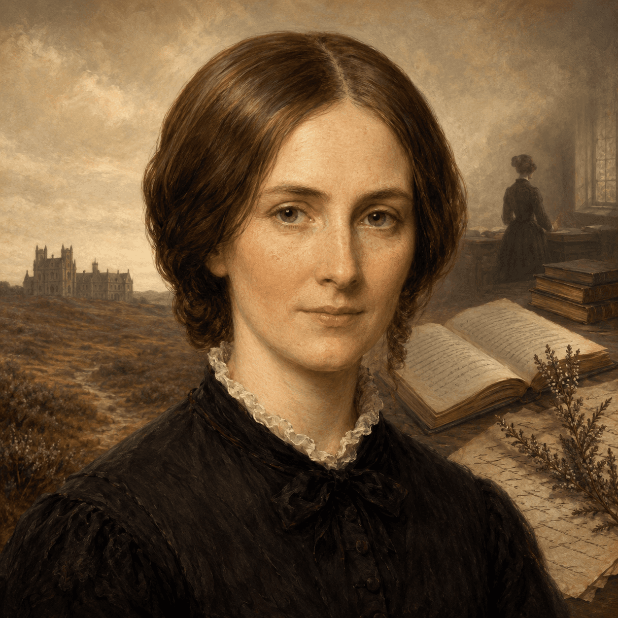 Portrét autora Charlotte Brontë