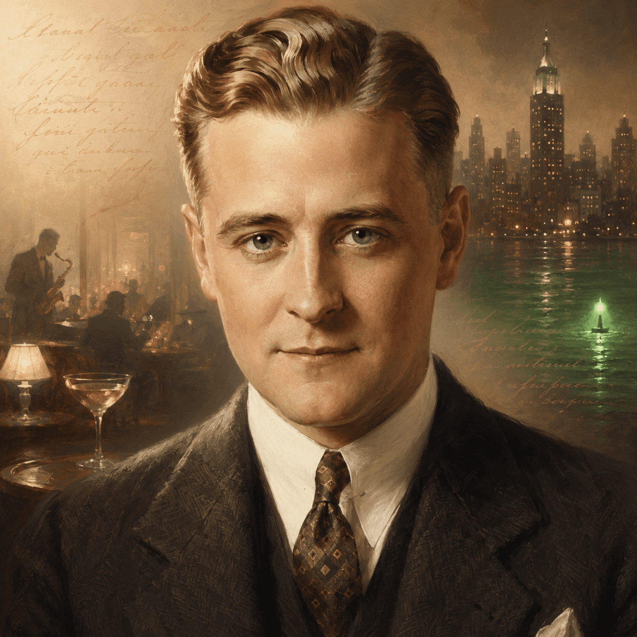 Portrét autora Francis Scott Fitzgerald
