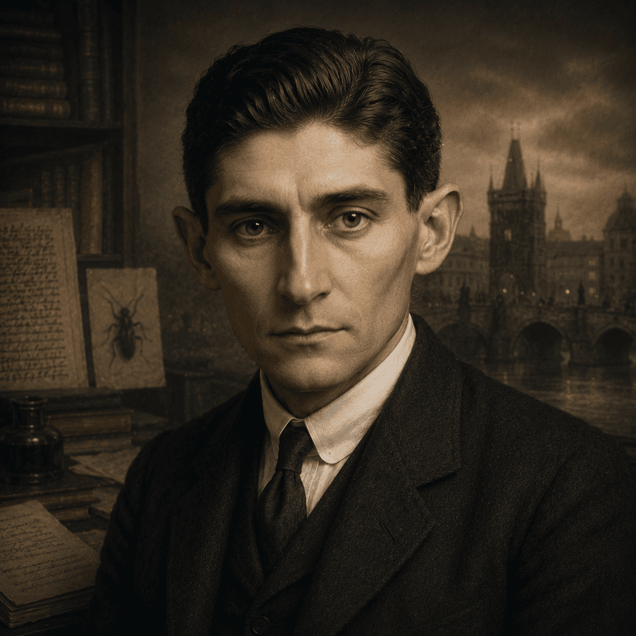 Portrét autora Franz Kafka