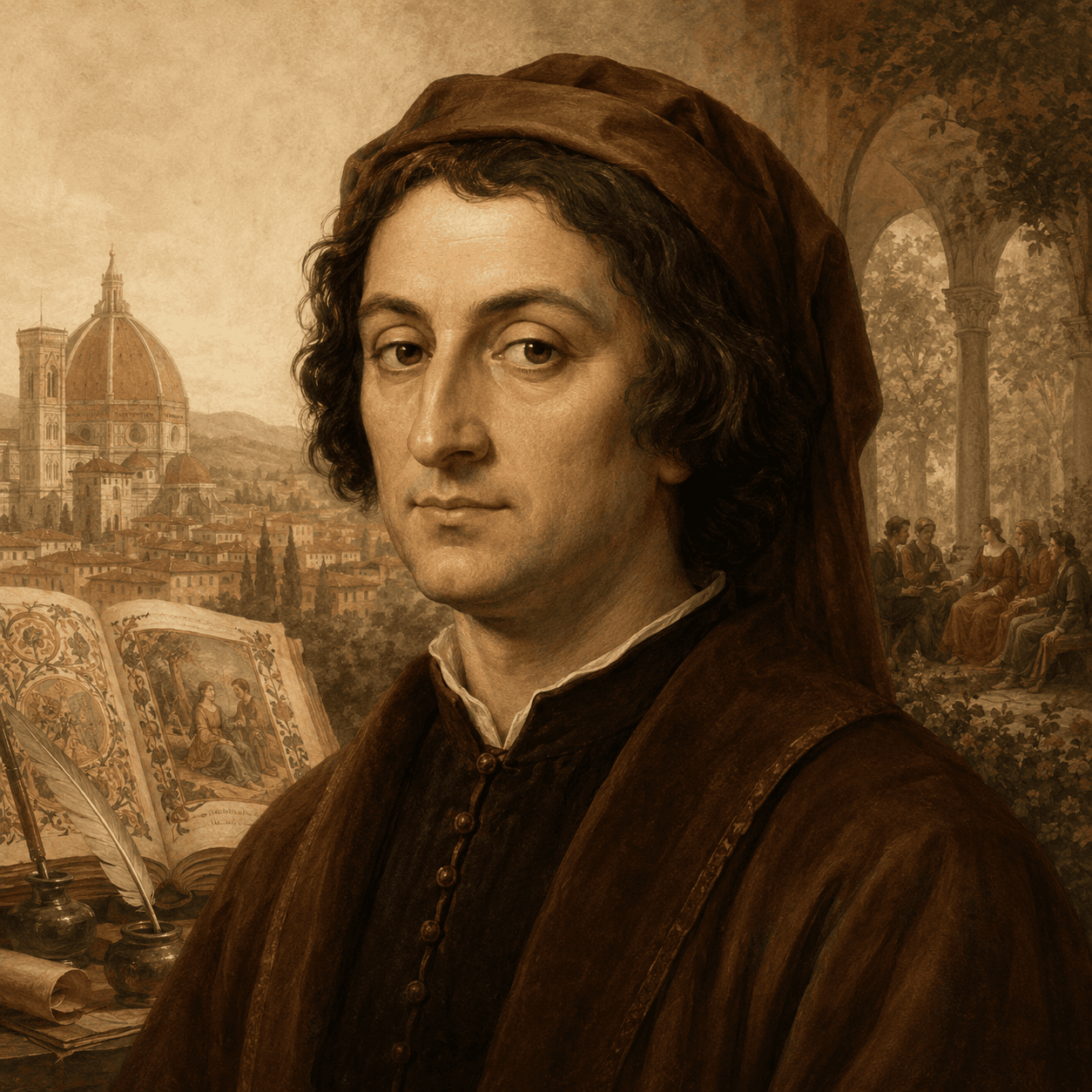 Portrét autora Giovanni Boccaccio
