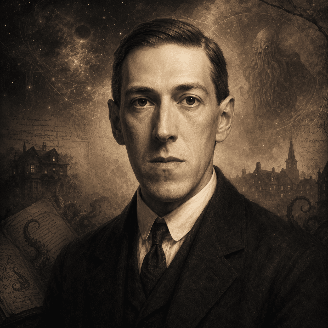 Portrét autora H. P. Lovecraft