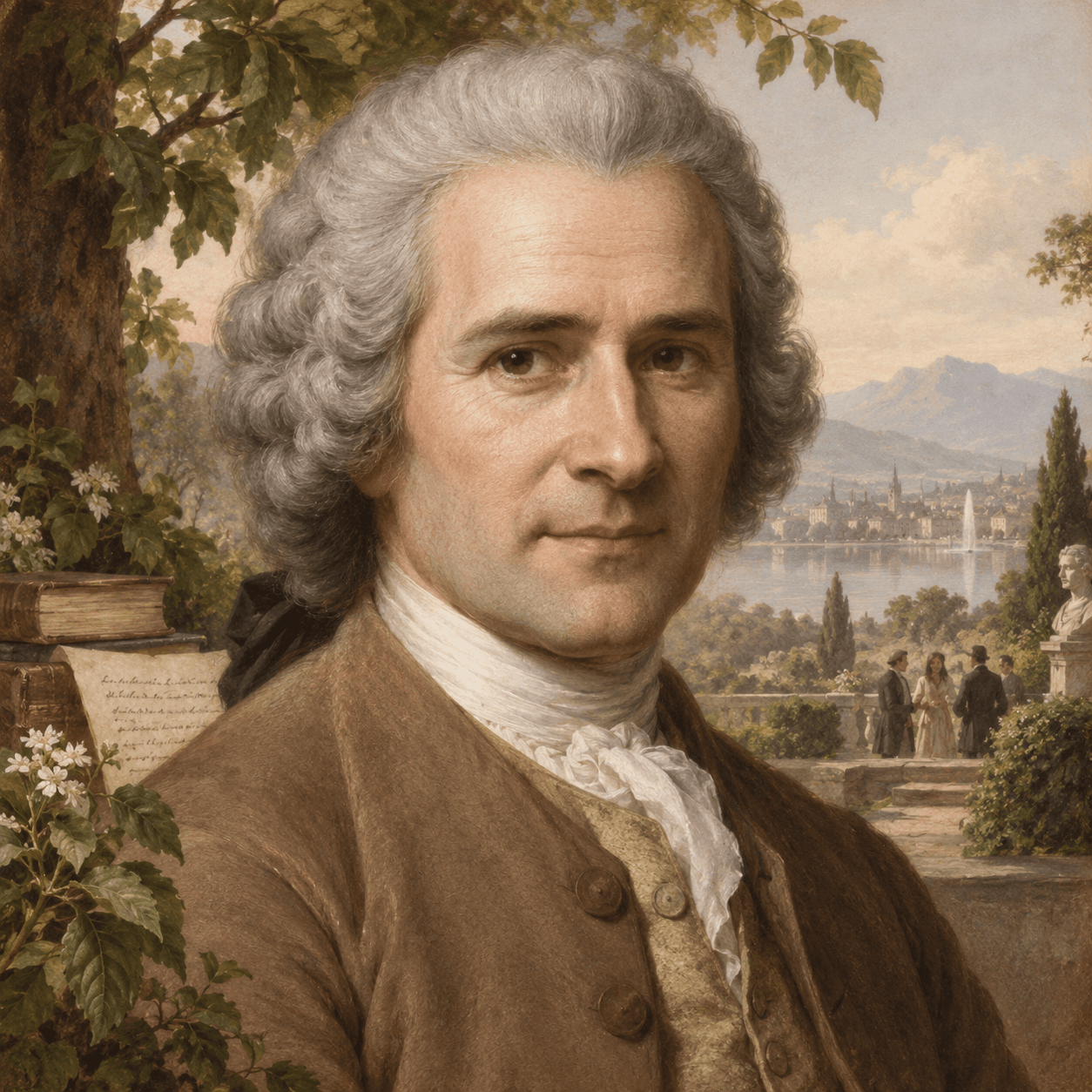 Portrét autora Jean-Jacques Rousseau