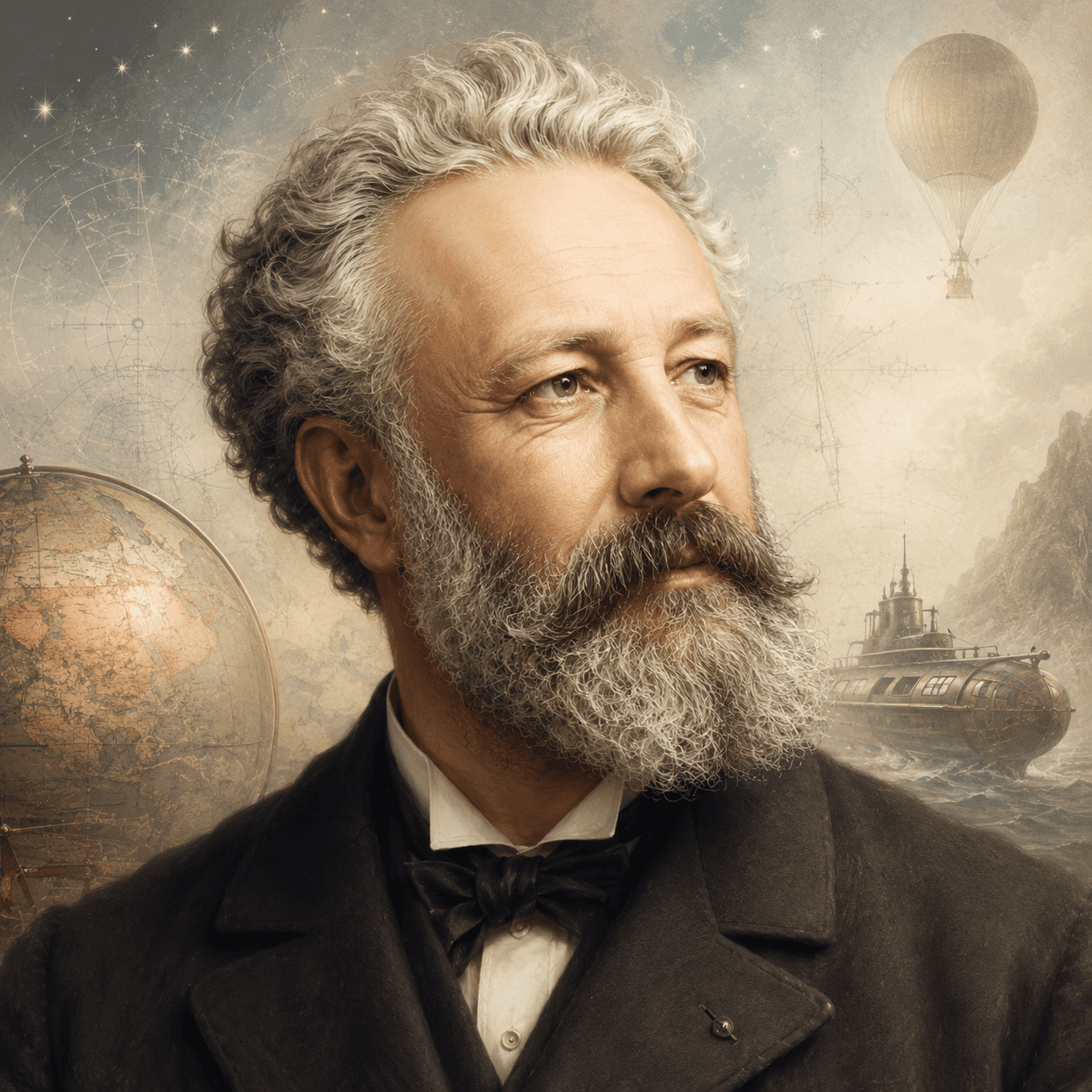 Portrét autora Jules Verne