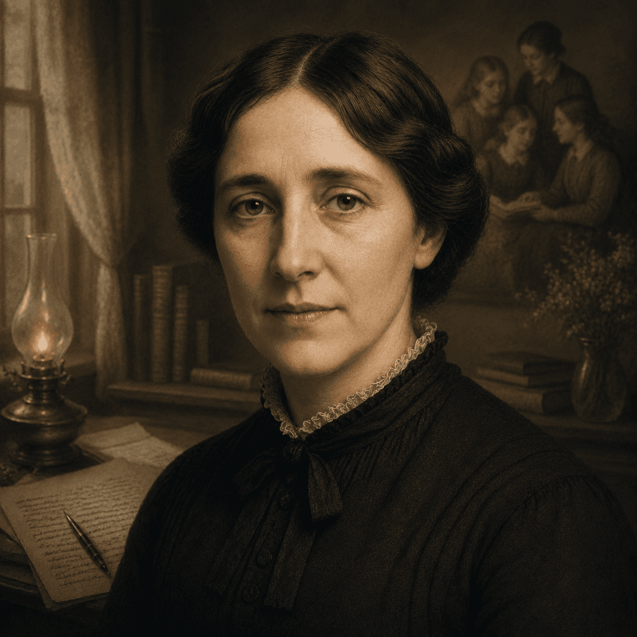 Portrét autora Louisa May Alcott