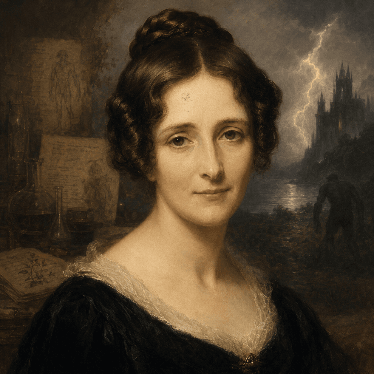 Portrét autora Mary Wollstonecraft Shelley