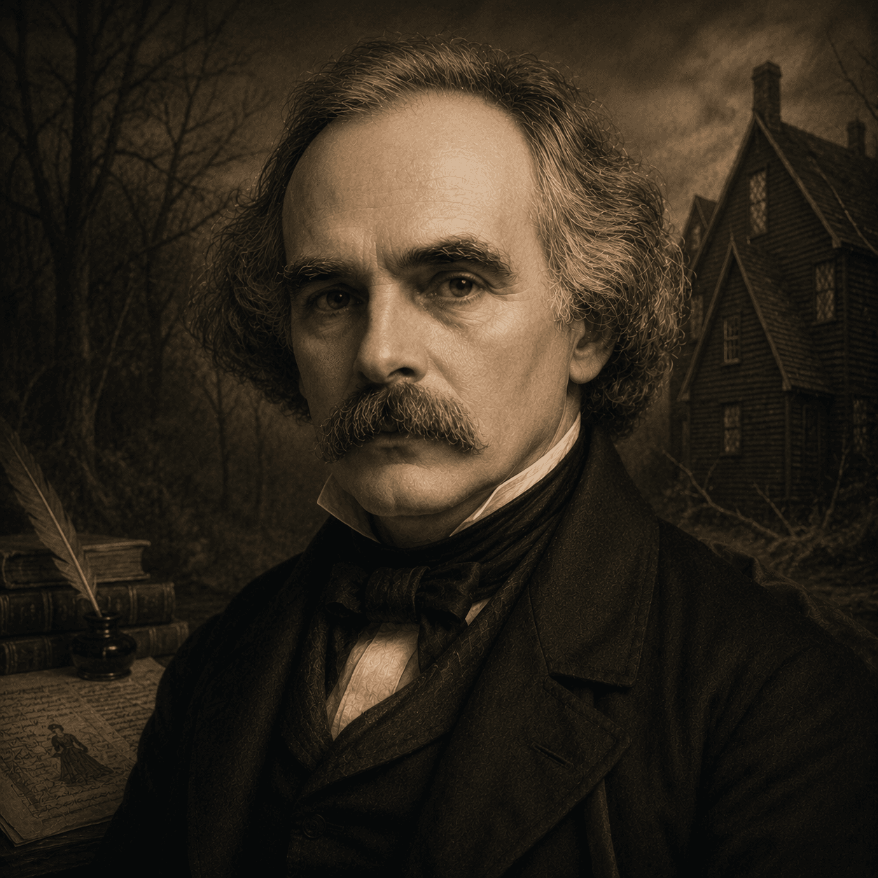 Portrét autora Nathaniel Hawthorne